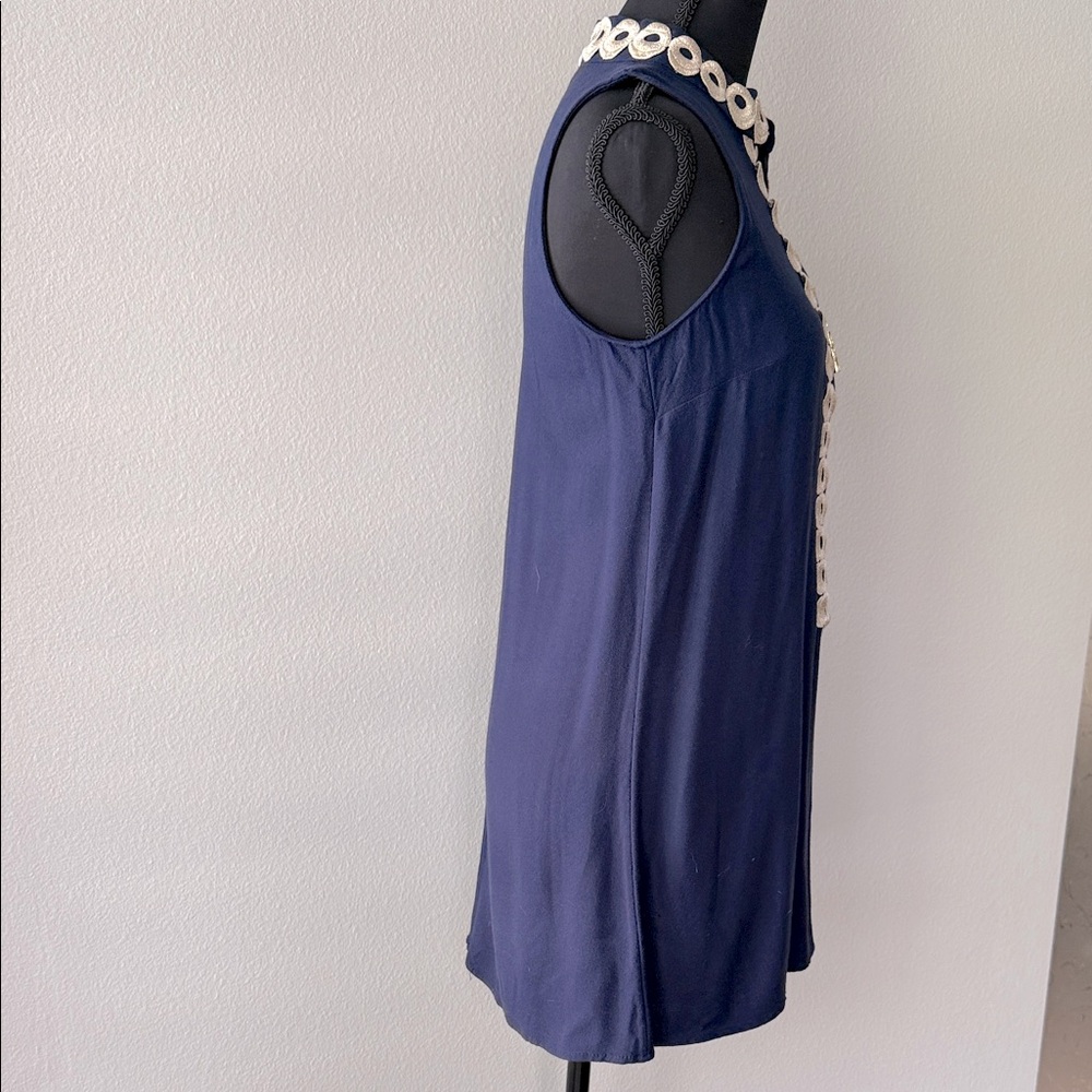 Lilly Pulitzer Navy Dress with Good Embroidery Detailing - Picture 3 of 9